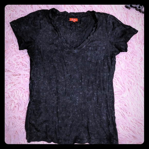 XS Hi-Line's Black and Gray Heathered Jersey Tee - Picture 1 of 4